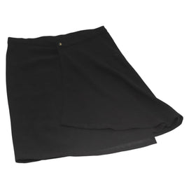 CHANEL Skirt Wool Black CC Auth am8344