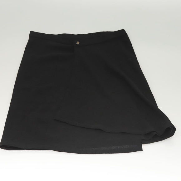 CHANEL Skirt Wool Black CC Auth am8344