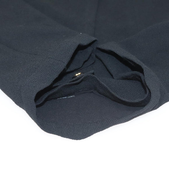 CHANEL Skirt Wool Black CC Auth am8344