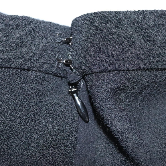 CHANEL Skirt Wool Black CC Auth am8344