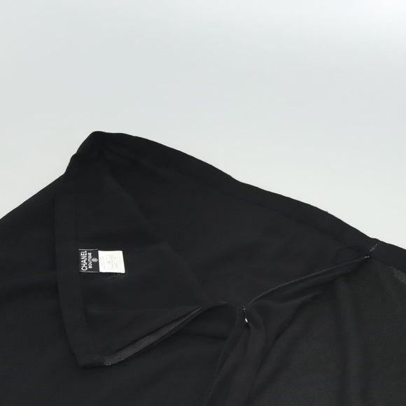 CHANEL Skirt Wool Black CC Auth am8344