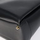 GUCCI Hand Bag Leather Navy Gold 000 1448 1269 Auth am8346-16