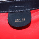 GUCCI Hand Bag Leather Navy Gold 000 1448 1269 Auth am8346-18
