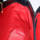 GUCCI Hand Bag Leather Navy Gold 000 1448 1269 Auth am8346-19