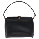 GUCCI Hand Bag Leather Navy Gold 000 1448 1269 Auth am8346-13