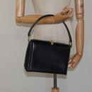 GUCCI Hand Bag Leather Navy Gold 000 1448 1269 Auth am8346-30