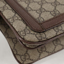 GUCCI GG Supreme Web Sherry Line Shoulder Bag PVC Beige Gold 523354 Auth am8347A-15