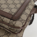 GUCCI GG Supreme Web Sherry Line Shoulder Bag PVC Beige Gold 523354 Auth am8347A-16