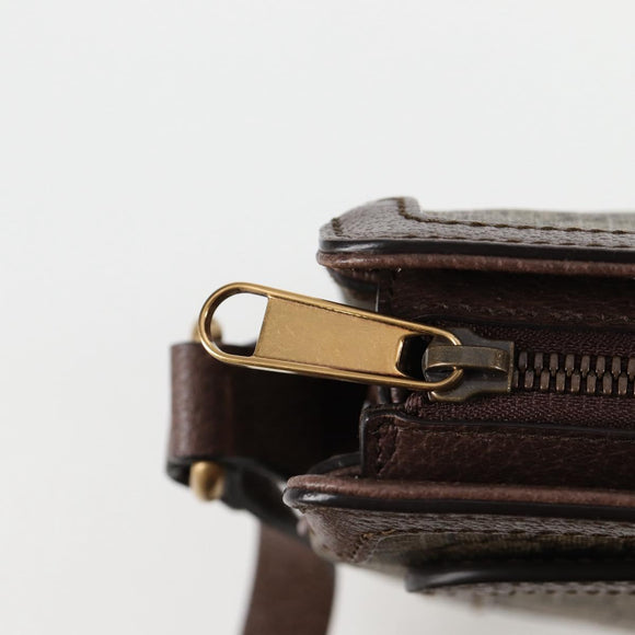 GUCCI GG Supreme Web Sherry Line Shoulder Bag PVC Beige Gold 523354 Auth am8347A