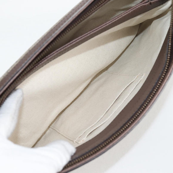 GUCCI GG Supreme Web Sherry Line Shoulder Bag PVC Beige Gold 523354 Auth am8347A