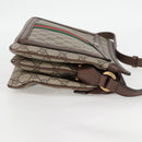 GUCCI GG Supreme Web Sherry Line Shoulder Bag PVC Beige Gold 523354 Auth am8347A-5