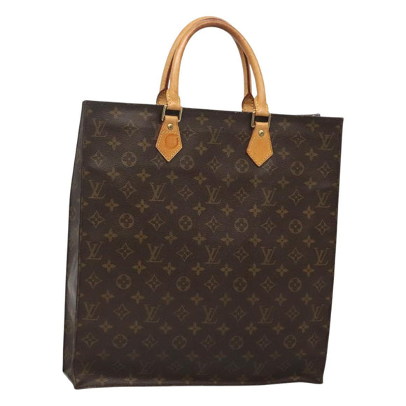 LOUIS VUITTON Monogram Sac Plat Handtasche M51140 LV Auth am8350