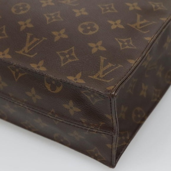 LOUIS VUITTON Monogram Sac Plat Hand Bag M51140 LV Auth am8350