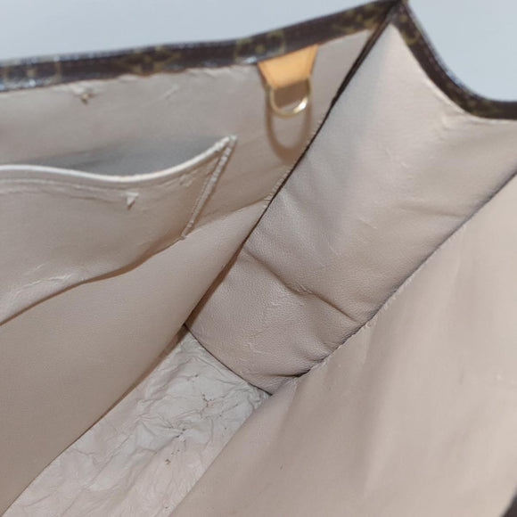 LOUIS VUITTON Monogram Sac Plat Hand Bag M51140 LV Auth am8350