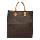 LOUIS VUITTON Monogram Sac Plat Hand Bag M51140 LV Auth am8350-2