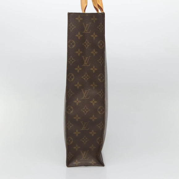 LOUIS VUITTON Monogram Sac Plat Hand Bag M51140 LV Auth am8350