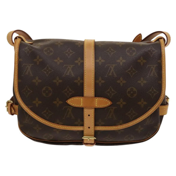 LOUIS VUITTON Monogram Saumur 30 Shoulder Bag M42256 LV Auth am8351