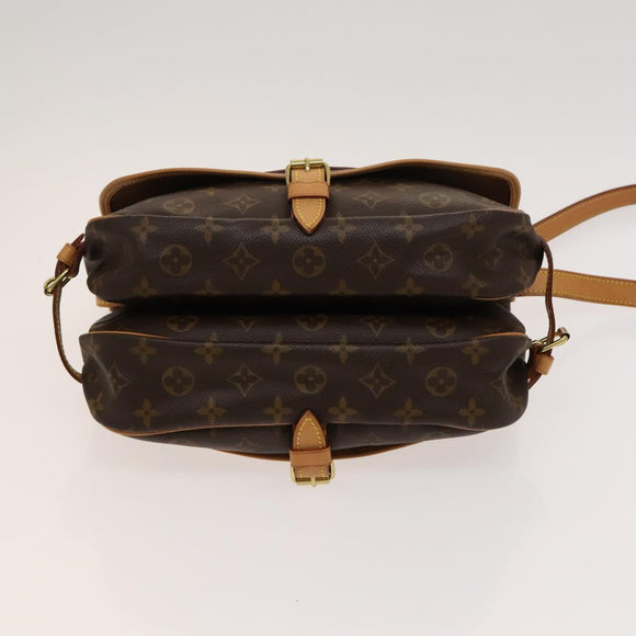 LOUIS VUITTON Monogram Saumur 30 Shoulder Bag M42256 LV Auth am8351