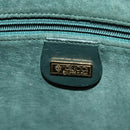 GUCCI Shoulder Bag Leather Green Gold Auth am8352-17