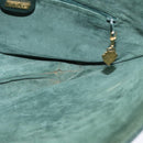 GUCCI Shoulder Bag Leather Green Gold Auth am8352-18