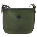 GUCCI Shoulder Bag Leather Green Gold Auth am8352-13