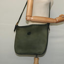 GUCCI Shoulder Bag Leather Green Gold Auth am8352-20