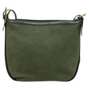 GUCCI Shoulder Bag Leather Green Gold Auth am8352-2