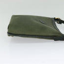 GUCCI Shoulder Bag Leather Green Gold Auth am8352-4