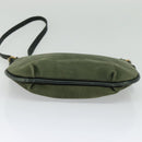 GUCCI Shoulder Bag Leather Green Gold Auth am8352-5