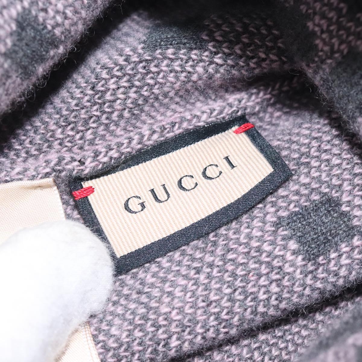 GUCCI GG Canvas Knitted Fabrics Cap Cashmere M Pink 676827 Auth am8353 GUCCI GG Canvas Knitted Fabrics Cap Cashmere M Pink 676827  main image 4