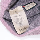 GUCCI GG Canvas Knitted Fabrics Cap Cashmere M Pink 676827 Auth am8353-7