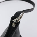 BURBERRY Shoulder Bag Leather Black Silver Auth am8354-10