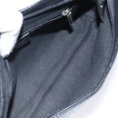 BURBERRY Shoulder Bag Leather Black Silver Auth am8354-11