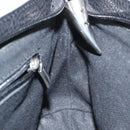 BURBERRY Shoulder Bag Leather Black Silver Auth am8354-18