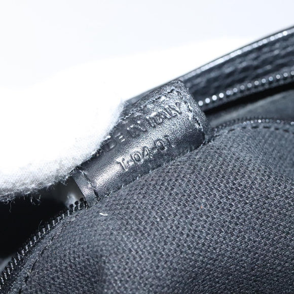 BURBERRY Shoulder Bag Leather Black Silver Auth am8354