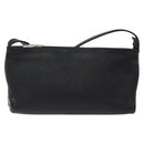 BURBERRY Shoulder Bag Leather Black Silver Auth am8354-13