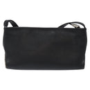 BURBERRY Shoulder Bag Leather Black Silver Auth am8354-2