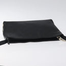 BURBERRY Shoulder Bag Leather Black Silver Auth am8354-6