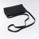 BURBERRY Shoulder Bag Leather Black Silver Auth am8354-7