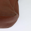 FENDI Shoulder Bag Leather Brown Gold Auth am8357-16