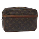 LOUIS VUITTON Monogram Compiegne 23 Clutch Bag M51847 LV Auth am8359-1