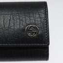 GUCCI Key Case Leather Black 115225 Auth am8361-17