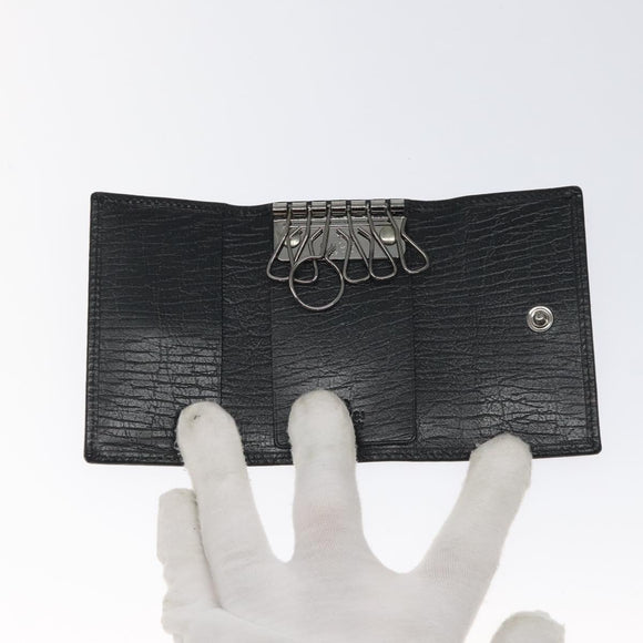 GUCCI Key Case Leather Black 115225 Auth am8361