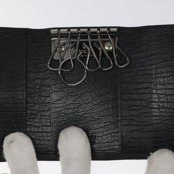 GUCCI Key Case Leather Black 115225 Auth am8361