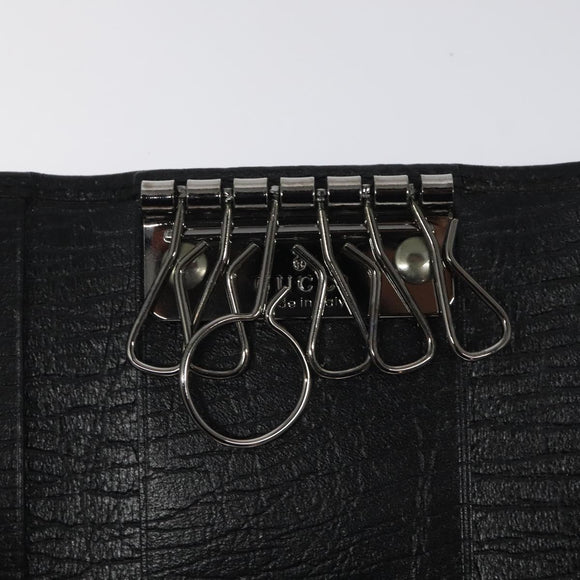 GUCCI Key Case Leather Black 115225 Auth am8361
