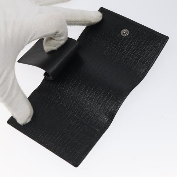 GUCCI Key Case Leather Black 115225 Auth am8361