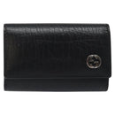 GUCCI Key Case Leather Black 115225 Auth am8361-13