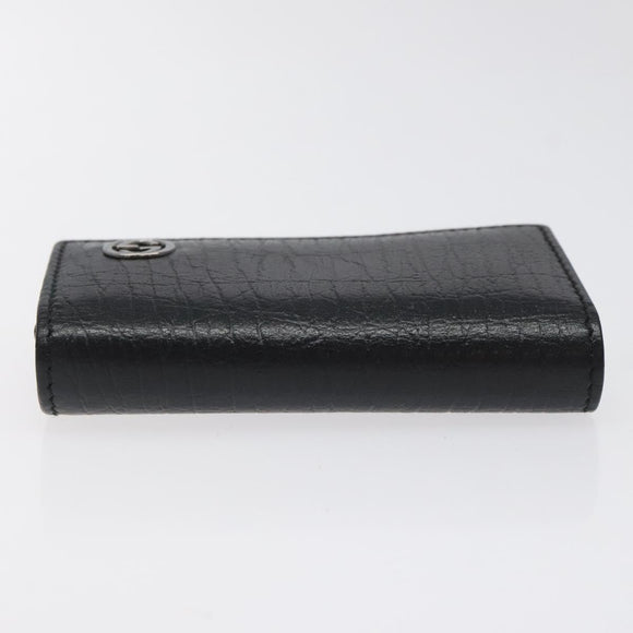 GUCCI Key Case Leather Black 115225 Auth am8361