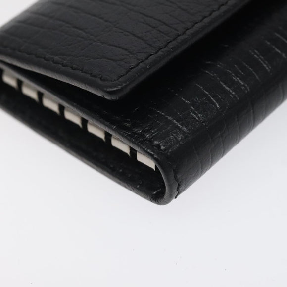 GUCCI Key Case Leather Black 115225 Auth am8361