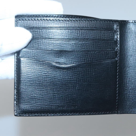 Dunhill Wallet Leather Black Auth am8366